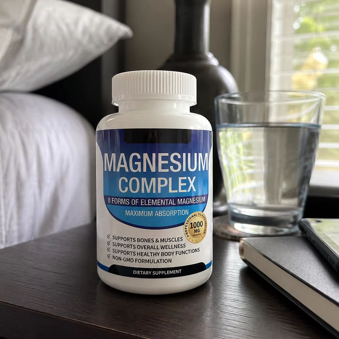 Magnesium Glycinate Capsule - Magnesium Complex 1000mg Capsules met Glycinaat