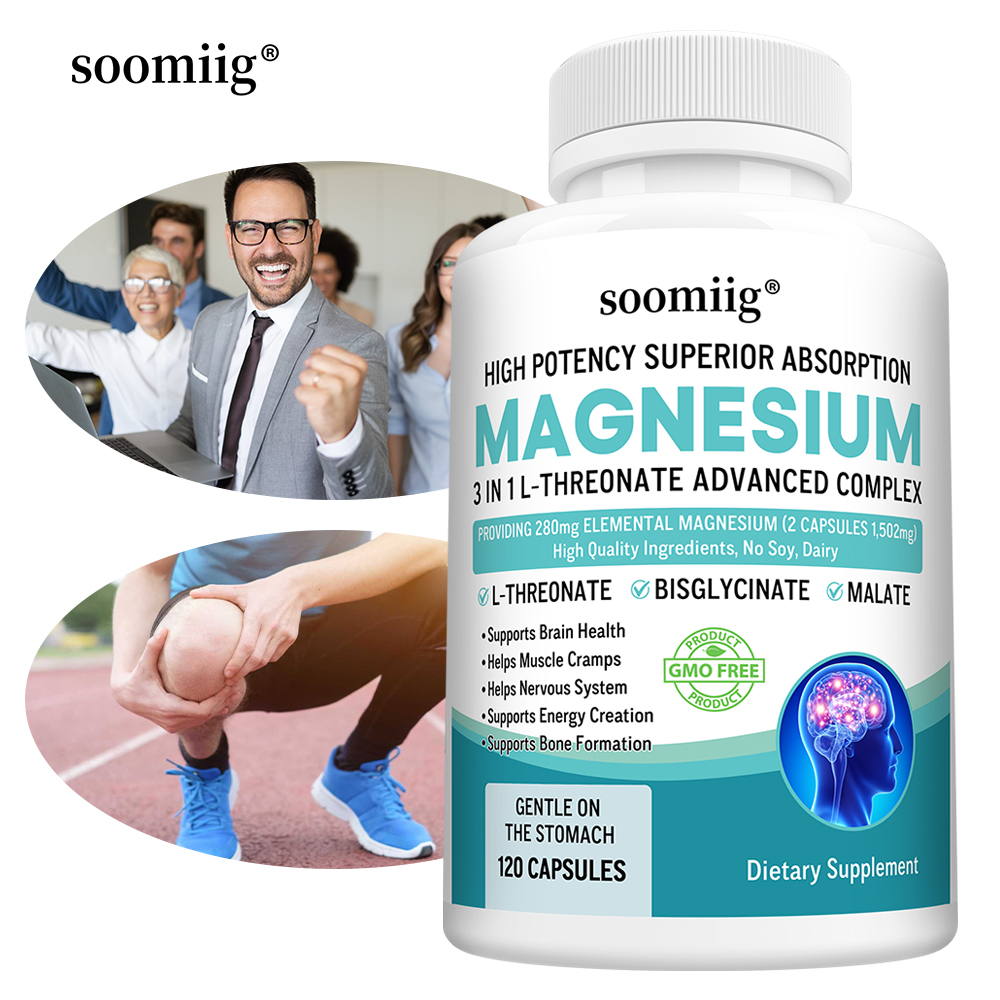 Magnesium Glycinate Capsule - 3-in-1 - Magnesium L-Threonaat, Glycinaat, Malat,