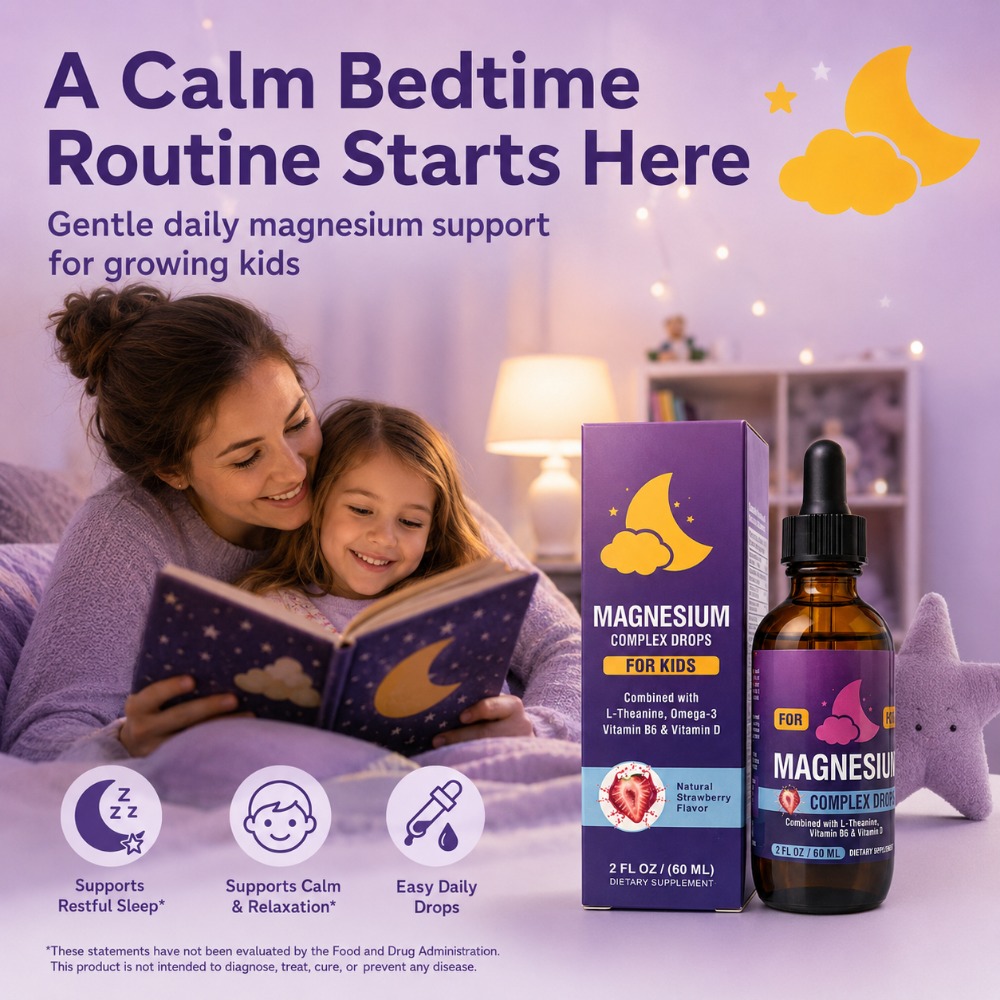 Magnesium Glycinate Capsule - Magnesium Complex Druppels voor Kinderen met