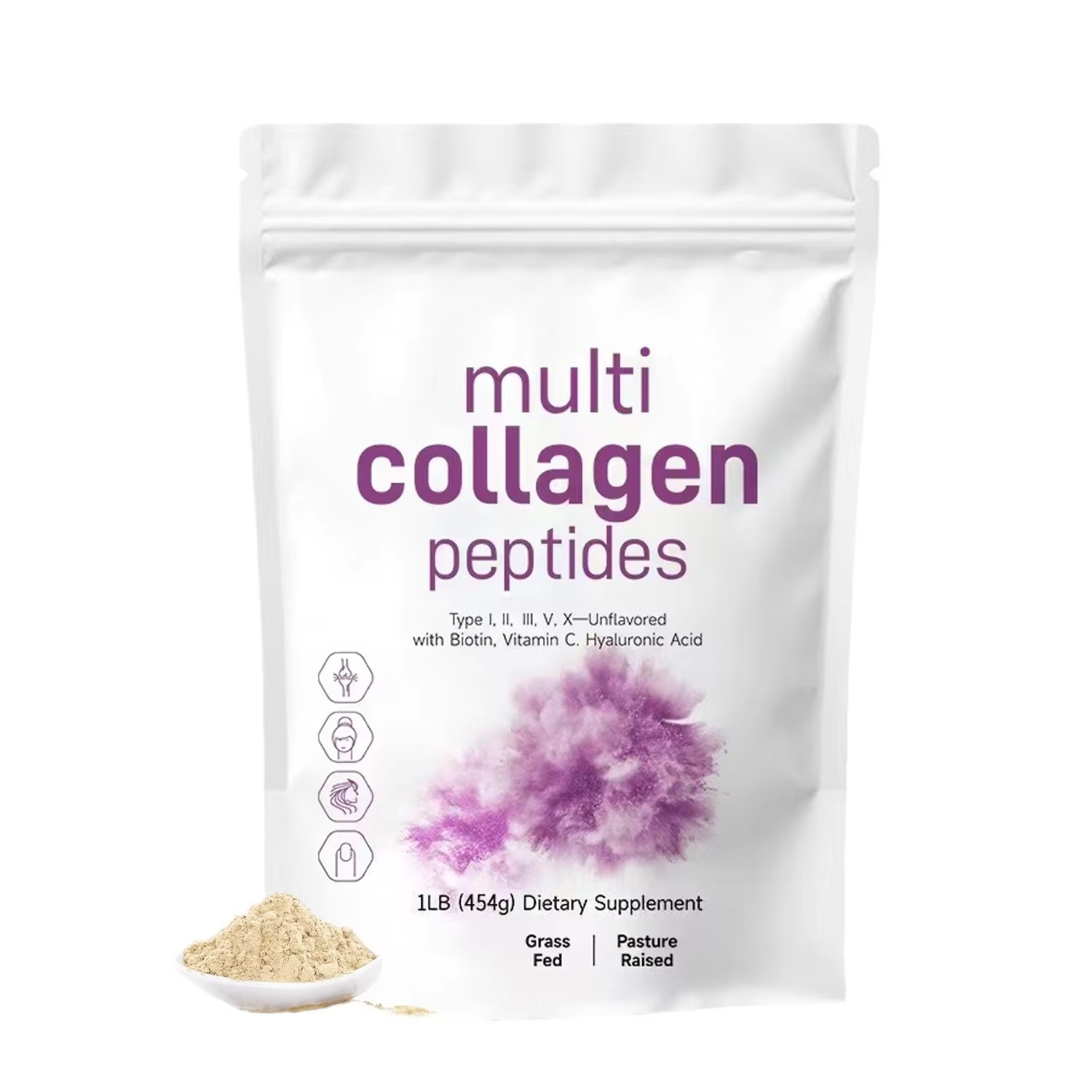 X Nutrition - 454G Multi Collageen Peptiden Poeder -