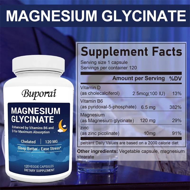 Magnesiumglycinaat 120 mg caps - Magnesium Glycinate Capsule recensie en prijs