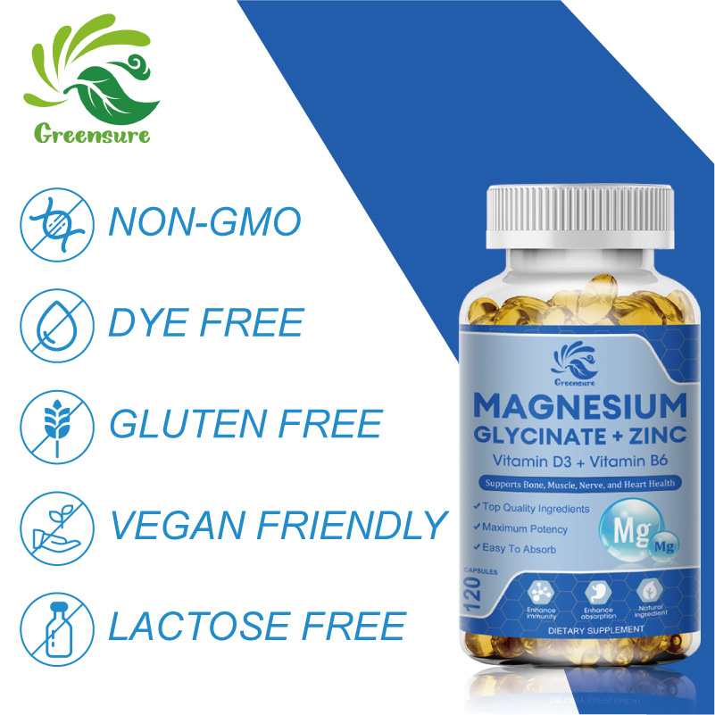 Magnesiumglycinat en zink Mine - Magnesium Glycinate Capsule recensie en prijs